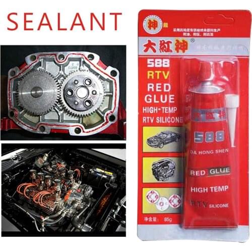 Original 85g Strong Adhesive Glue High Temperature Sealant RTV Red Fastening Glue For Car Motor Gap Seal Repair Tools Cleanup