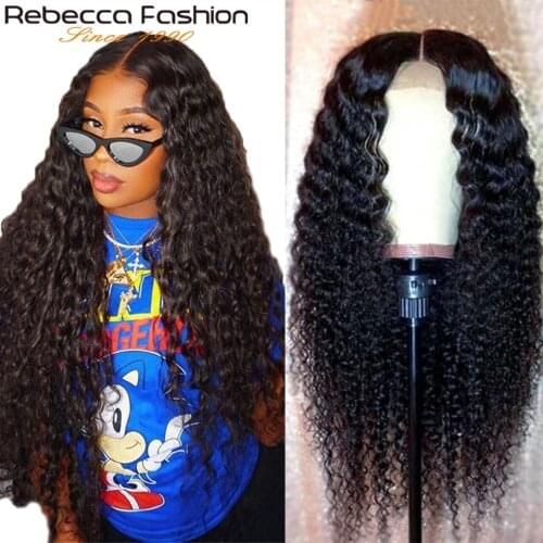 Rebecca Lace Front Wig Deep Wave 13x4 Lace Loose Deep Wave Human Hair Wigs For Women Pre Plucked Brazilian Remy Lace Frontal Wig