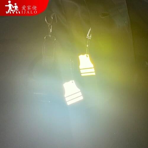 600 Yellow vest Reflective Pendant Keychains Key ings Charm Bag Accessories For Traffic Safety Use Reflector reflective material