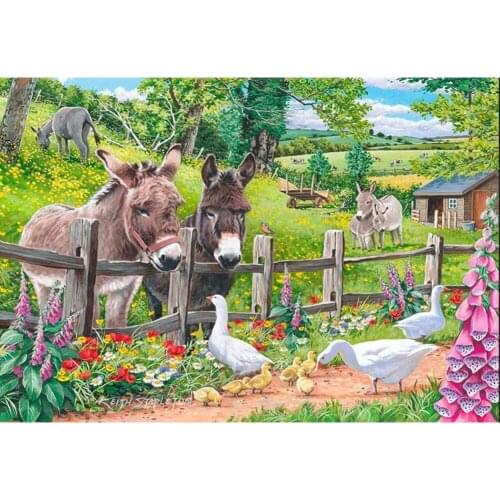 Full Diamond Embroidery diy Diamond Painting Cross Stitch Animal Donkey lovers,farm,scenic Mosaic Pattern diamond mazayka TY427