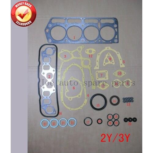 2Y 3Y Engine Full gasket set kit for Daihatsu Fourtrak/Delta Toyota Cressida/Liteace/Hilux/Hiace/DYNA/Master 2.0L1.8L 50098600