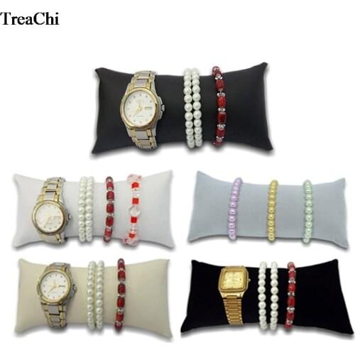 Drop Shipping Large Size Jewelry Bracelet Bangle Display Pillow Holder Watch Organizer Display Chain Pillow Cushion 5 Colors
