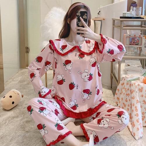 Maternity Nursing Pajama Set Autumn Winter Full Nightwear Suit Homewear Casual Postpartum Breastfeeding Women Mother Loungewear
