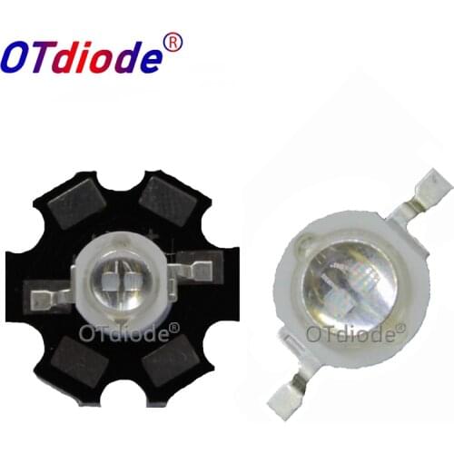 10pcs 3W Led Diode 3W 5W Light 2 Chips 3W 5W led diode Emitter Blue 450nm UV Diode 395nm IR 730nm 740nm high power UV lamp PCB