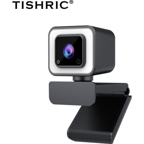 TISHRIC X801 Webcam 1080p 60fps Web Camera With Microphone And LED Fill Light Type-C Plug Suitable For Live Video Calls
