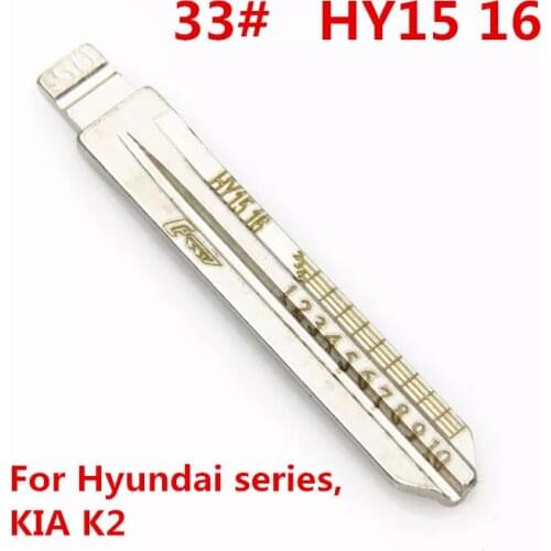 Engraved Line Key HY15 16 For Hyundai Series,KIA K2,NO.33 Car Key Blanks With Line For Locksmith Cutting Keys Directly[10pcs]