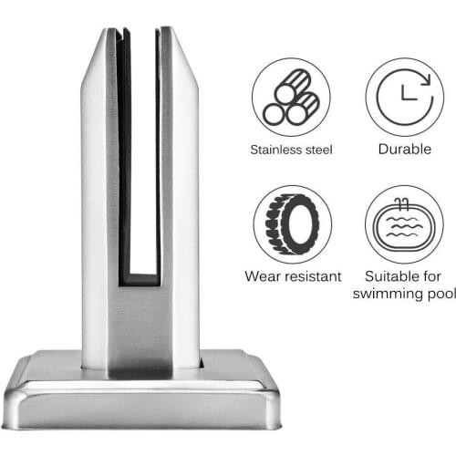 304 Stainless Steel Glass Clamp Swimming Pool Spigot Glass Balustrade Railing Balcony Home Garden Bathroom Fence Railing Clip