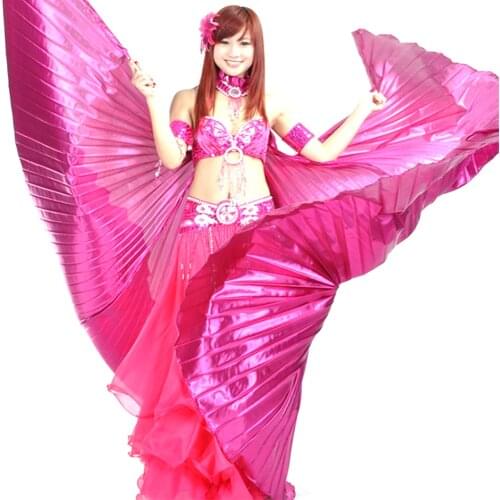 2020 New Sale Popular Women Egyptian Belly Dance Isis Wings Golden Belly Dancing Wing without Stick Adult BellyDance Wear Wings