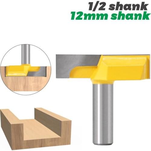 1/2” Inch 12mm Shank 2-1/4” Bottom Cleaning Router Bit Mortising Bit Spoil board Surfacing Slab Flattening Woodworking Milling