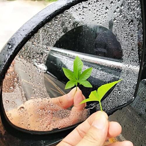 1 Pair Auto Car Anti Water Mist Film Anti Fog Sticker Rainproof Hydrophobic Rearview Mirror Protective Film Car Accessory