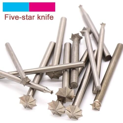 1pcs 3/4mm Shank White Steel Wood Carving Knife Sword Blade Milling Cutter Edged Line Drawing Graver Woodworking Engraving Tools