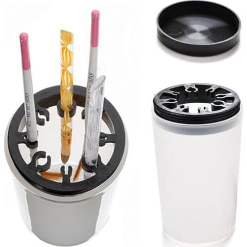 1Pc Nail Art Crystal Carving Special Nail Drawing Pen Cleaning Cup Plastic Washing Container Manicure Tool Nail Accessories