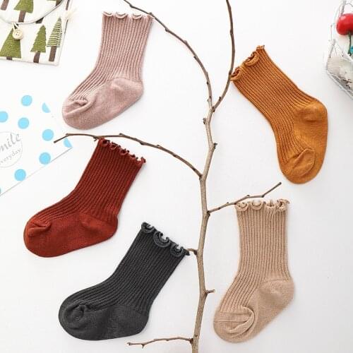 10pair/lot 0-1t High Quality Baby Girls Stockings New Pure Color Lovely Pure Cotton Spring Comfortable Girls Stockings