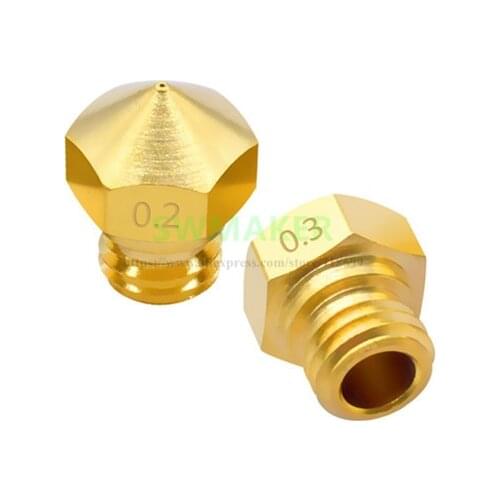 2pcs brass MK10 Nozzle Upgrade Wanhao Duplicator 4S, 4X, i3 0.2mm 0.3mm 0.4mm 0.5mm 0.6mm 0.8mm 1.0mm
