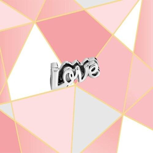 2021 High-quality Series, ‘LOVE’ Font, Valentine’s Day Gift, Simple Style, Sterling Silver Jewelry, Diy Pendant