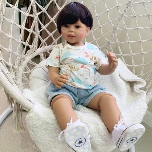 28" 70cm Reborn Baby Doll Full Body Silicone inteiro Baby lifelike real baby girl boy Boneca Reborn Toddler Toys for Children