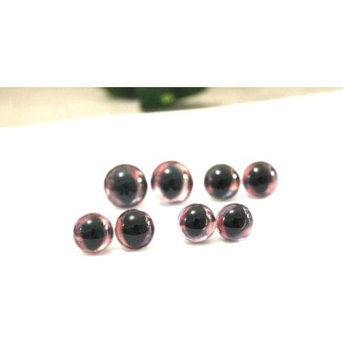 30pcs/lot 13mm/14mm/15mm/18mm/25mm clear safety toy cat eyes+glitter fabric + hard washer for diy doll findings--02