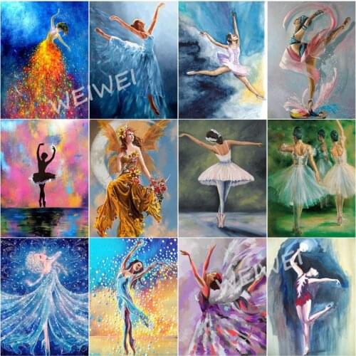 5D Diamond Embroidery Abstract Ballet Dancer Girl Diamond Painting Full Square Round Drill Cross Stitch Mosaic Rhinestone Kits
