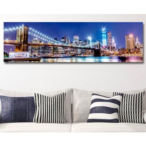 5D DIY square/round Diamond painting Brooklyn, New York City Skyline Cross Stitch Diamond Embroidery Pattern Rhinestone J2946