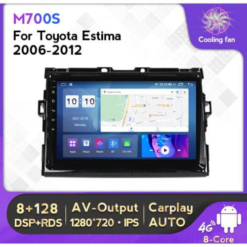 Carplay Android 10 6+128G Car Multimedia Player Radio For Toyota Estima/PREVIA/Tarago/Canarado 2006-2018 GPS Stereo Navigation