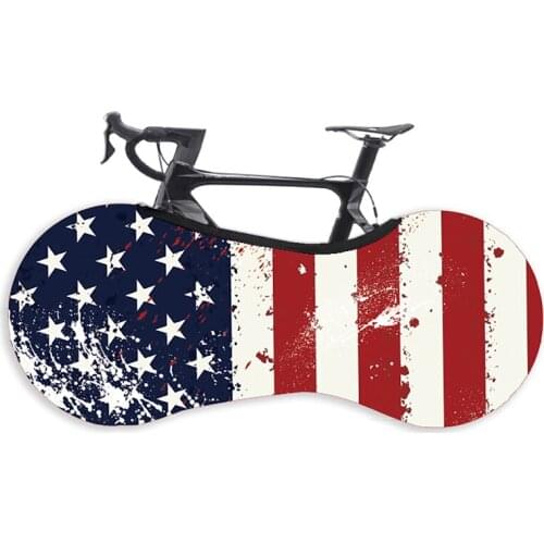 Bicycle Protective Gear Polyester Stretch Anti-dust Bike Wheels Cover Full Color Printing Scratch-proof Outdoor Bicycle Cover