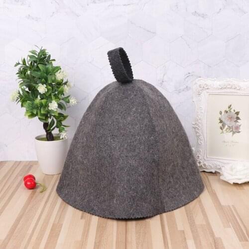 Wool Felt Sauna Hat Anti Heat Russian Banya For Bath House Head Protection