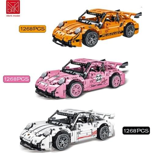 Mork New Product 023024 GT Racing Car Model Urban Sports Car Series Small Particle Assembly Toys Building Blocks Boy Gift