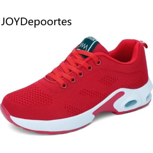 Fashion Women Lightweight Sneakers Running Shoes Outdoor Sports Shoes Breathable Mesh Comfort Running Shoes Air Cushion Lace Up