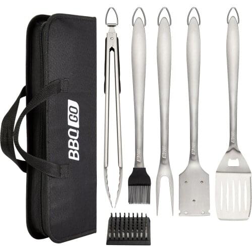 Inkbird BBQ Grilling Tool Set Stainless Steel Barbecue Accessories In Portable Case for Camping Gas/Charcoal Grill Smoker Oven