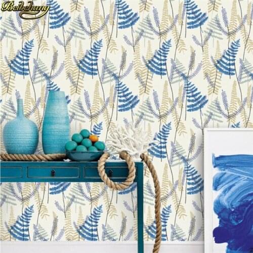 Beibehang Nordic natural coniferous green leaves wallpaper for walls 3 d wallpapers for living room 3D stripe wall paper roll