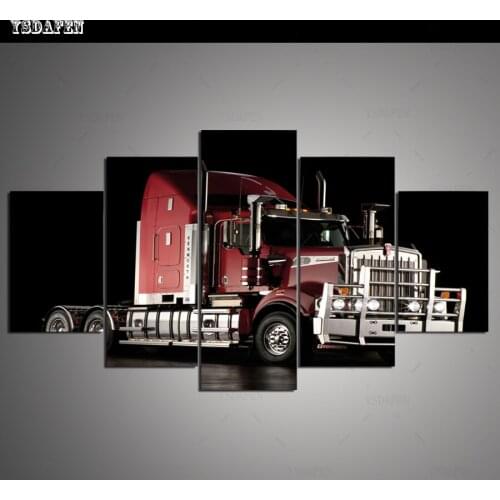 Op de muur HD print olieverf modulaire foto A sports car poster kind room decor woondecoratie 5 stks canvas art z041