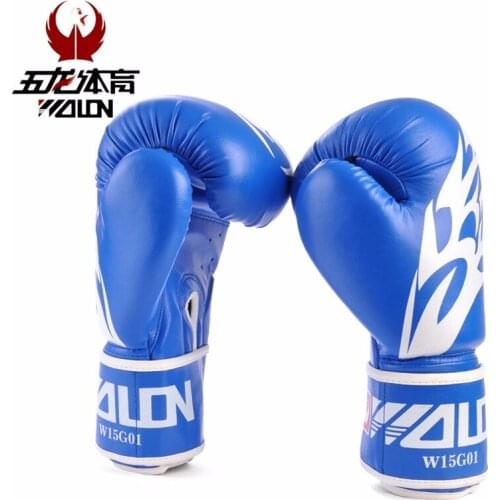 Pair PU Leather MMA Gloves Fighting Boxing Gloves Sparring Training Gloves Muay Thai Kick Boxing Gloves