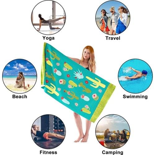 Skin Friendly Large Cotton Beach Saunas Towel Highly Absorbent Quick Dry Gym Bath Pool Towels for SPA Sports Fitness 150x70cm
