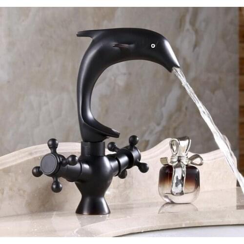 Vidric Dolphin Shape basin mixer bathroom hot and cold water sink faucets bath washbasin taps