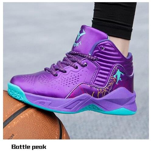 Boy Brand High Quality Thick Sole Leather Kids Sneakers Boys Basketball Shoes Children Sport Shoes Boy Basket Ball Trainer Shoes