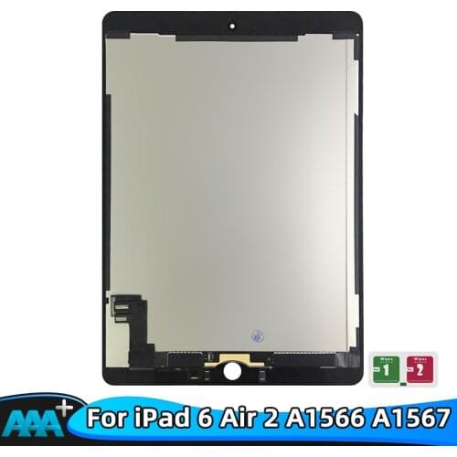 For iPad 6 Air 2 A1567 A1566 9.7'' 100% AAA+ Grade LCD Display Touch Screen Digitizer Assembly Replacement parts