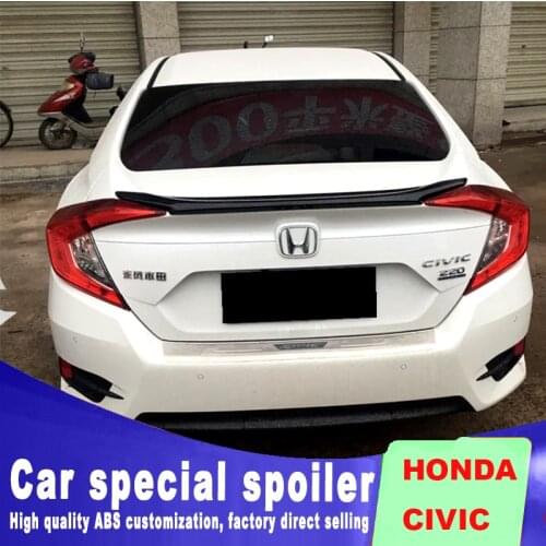 Golden Code modes for honda civic 2016 2017 to up spoilers Car Rear trunk fixed Wings Primer Color by spoiler