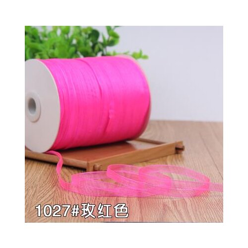 10Meters Rose Red wide 0.6mm Pretty Organza Ribbon Wedding Party invitation card Decoration Gift Wrapping Scrapbooking Supplies
