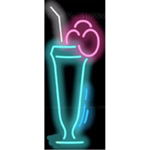 17*14" Soda Glass NEON SIGN REAL GLASS BEER BAR PUB LIGHT SIGNS store display Restaurant Shop drink food Advertising Lights