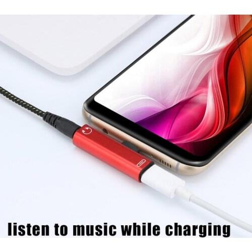 2 In 1 Usb Type C To 3.5mm Jack TypeC Audio Splitter Headphone Cable Earphone Aux 3.5 Adapter Charger Usb-C For Xiaomi HUAWEI