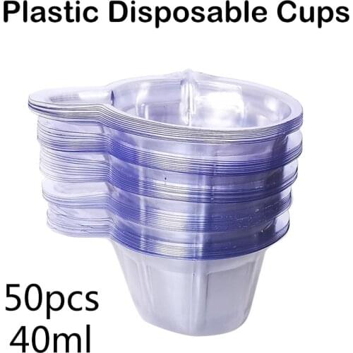 50Pcs 40ML Plastic Disposable Cups Dispenser DIY Epoxy Resin Jewelry Making Tool