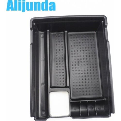 Alijunda Black! Central Storage Pallet Armrest Container Box For nissan X-trail T32 2014 2015 / Rogue 2014 2015