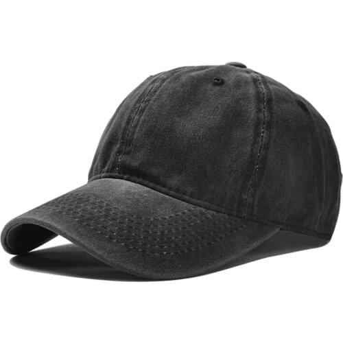 Washed Cotton Baseball Cap Men Unisex Classic Snapback Hat Casquette Homme Bone Dad Hat Hip Hop Trucker Cap wholesale