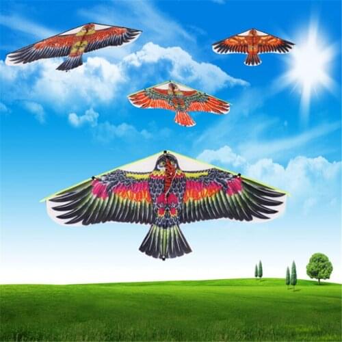 Big Flying Flat Eagle Bird Kite For Children Flying Bird Kites Garden Cloth Eagle Kite Windsock Outdoor Toys Random Color 1Pc
