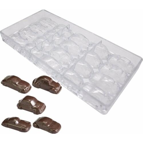 Car Shaped Polycarbonate Chocolate Mold Hard Poly-carbonate Candy Mold