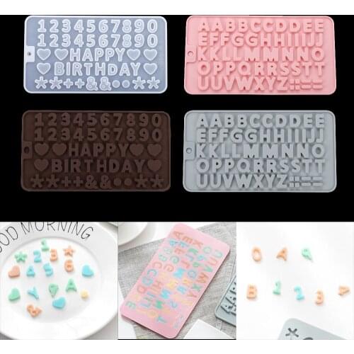 Letter Mold Alphabet Number Silicone Molds Crystal Pendant Epoxy Resin Mould for DIY Resin Crafts Jewelry Making Accessories
