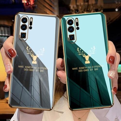 GKK Luxury Plating Pattern Soft TPU Case For Huawei P Smart Z Y9 Prime 2019 P20 P30 Pro Case Fashion Anti-knock Shockproof Cover