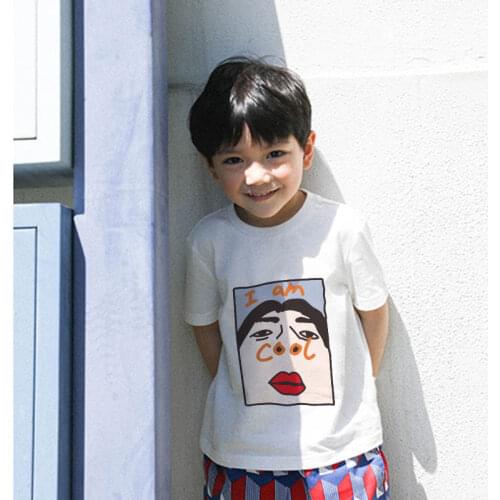 Summer Listing Funny Pattern Kids Tshirt Leisure Boys Tops Fashion Cartoon Girls Shirts Harajuku Design Unicorn Cute Round Neck