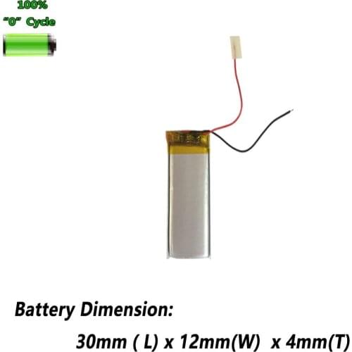 Li-polymer 100mAh 401230 Battery For Smart Watch Speaker MP4 Bluetooth headset Recording Pen Sports Headphone Accumulator AKKU