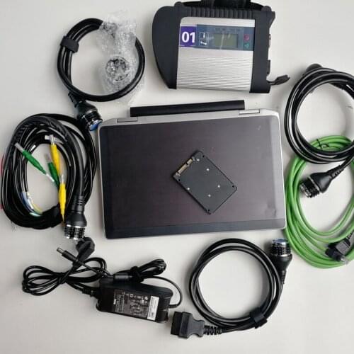 MB Star C4 SD Connect C4 with used laptop E6320 I5 4G + 360GB SSD with software V12/2020 Whole set Auto repair diagnosis